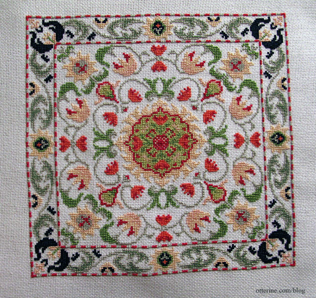 Cross stitch rug background colors